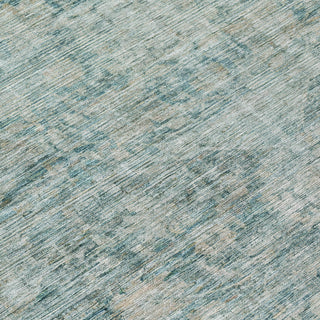 Piper Looms Chantille Global ACN1744 Teal Machine Washable Area Rug Swatch Image