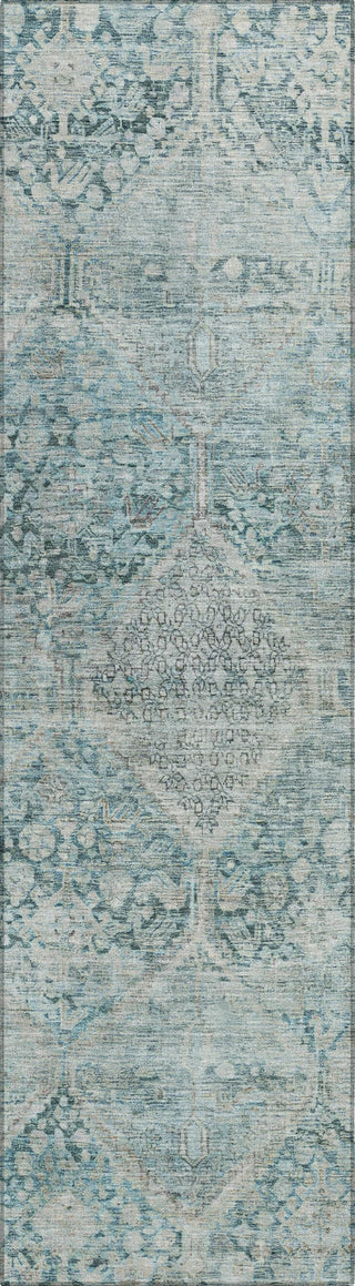 Piper Looms Chantille Geometric ACN1745 Blue Machine Washable Area Rug Runner Main Image