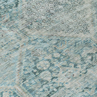 Piper Looms Chantille Geometric ACN1745 Blue Machine Washable Area Rug Swatch Image
