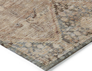 Piper Looms Chantille Geometric ACN1745 Copper Machine Washable Area Rug Corner Image