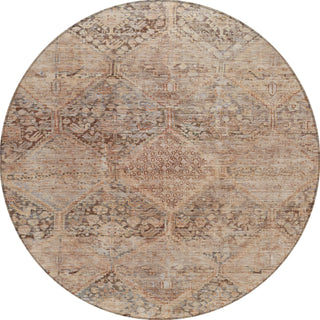 Piper Looms Chantille Geometric ACN1745 Copper Machine Washable Area Rug Round Main Image