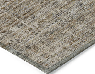 Piper Looms Chantille Stripe ACN1746 Brown Machine Washable Area Rug Corner Image