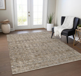 Piper Looms Chantille Stripe ACN1746 Brown Machine Washable Area Rug Lifestyle Image Feature