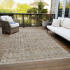 Piper Looms Chantille Stripe ACN1746 Brown Machine Washable Area Rug Outdoor Lifestyle Image Feature