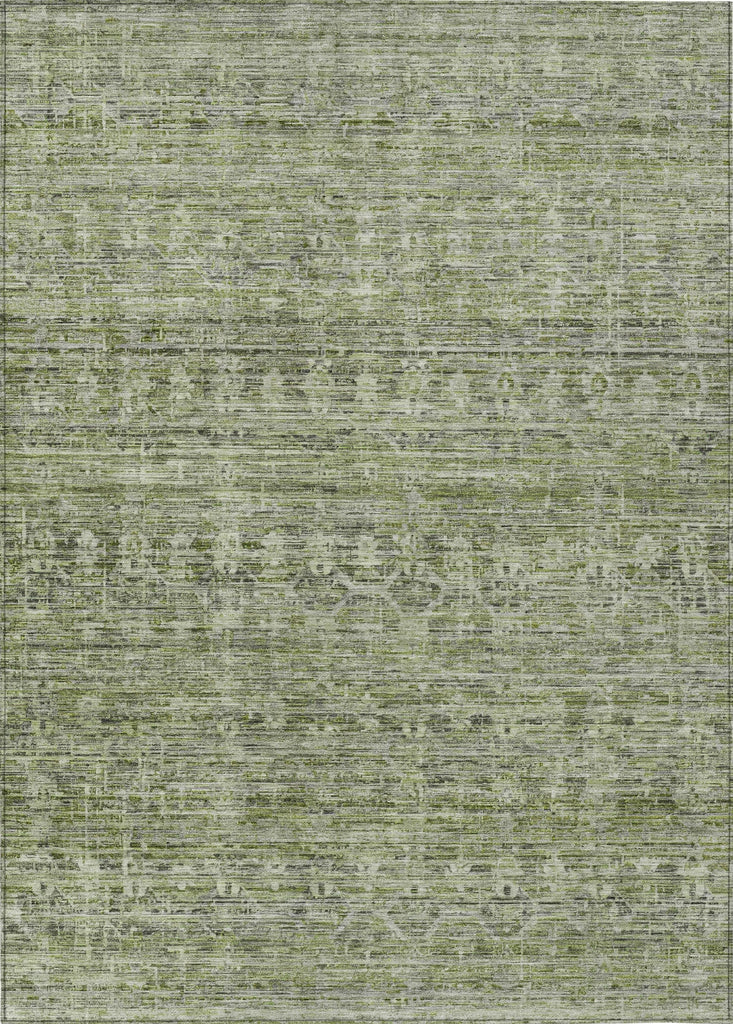 Piper Looms Chantille Stripe ACN1746 Green Machine Washable Area Rug main image