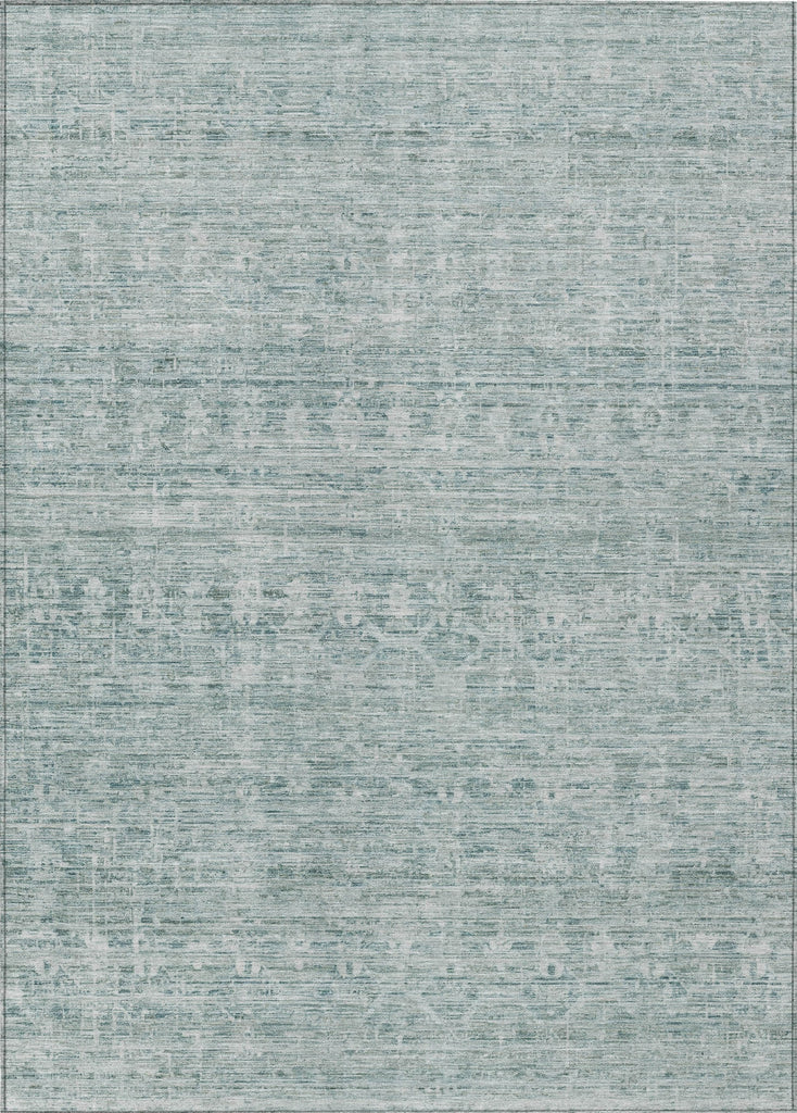Piper Looms Chantille Stripe ACN1746 Turquoise Machine Washable Area Rug main image