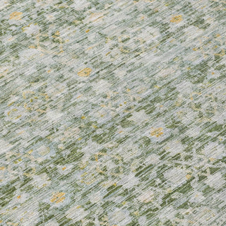 Piper Looms Chantille Stripe ACN1747 Green Machine Washable Area Rug Swatch Image