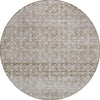 Piper Looms Chantille Stripe ACN1747 Taupe Machine Washable Area Rug Round Main Image