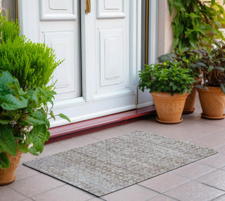 Piper Looms Chantille Stripe ACN1747 Taupe Machine Washable Area Rug Scatter Outdoor Lifestyle Image Feature