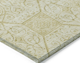 Piper Looms Chantille Geometric ACN1748 Wheat Machine Washable Area Rug Corner Image