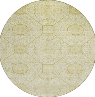 Piper Looms Chantille Geometric ACN1748 Wheat Machine Washable Area Rug Round Main Image
