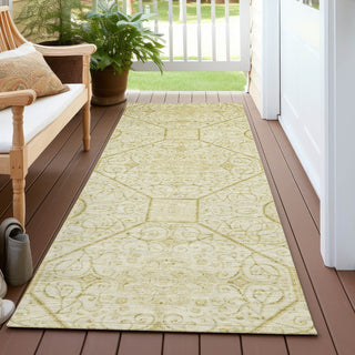 Piper Looms Chantille Geometric ACN1748 Wheat Machine Washable Area Rug Runner Outdoor Lifestyle Image Feature