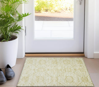 Piper Looms Chantille Geometric ACN1748 Wheat Machine Washable Area Rug Scatter Lifestyle Image Feature