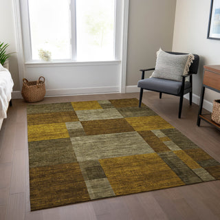 Piper Looms Chantille Squares ACN1749 Pewter Machine Washable Area Rug Lifestyle Image Feature