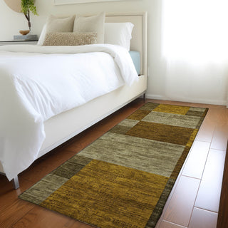 Piper Looms Chantille Squares ACN1749 Pewter Machine Washable Area Rug Runner Lifestyle Image Feature