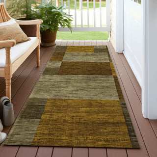Piper Looms Chantille Squares ACN1749 Pewter Machine Washable Area Rug Runner Outdoor Lifestyle Image Feature