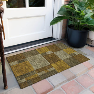 Piper Looms Chantille Squares ACN1749 Pewter Machine Washable Area Rug Scatter Outdoor Lifestyle Image Feature