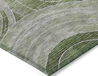 Piper Looms Chantille Geometric ACN1750 Aloe Machine Washable Area Rug Corner Image