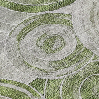 Piper Looms Chantille Geometric ACN1750 Aloe Machine Washable Area Rug Swatch Image