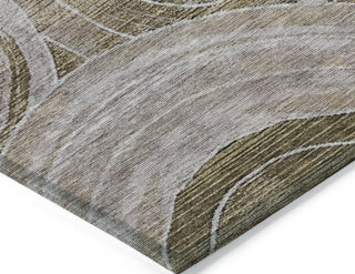 Piper Looms Chantille Geometric ACN1750 Brown Machine Washable Area Rug Corner Image