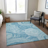 Piper Looms Chantille Geometric ACN1750 Denim Machine Washable Area Rug Lifestyle Image Feature