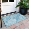 Piper Looms Chantille Geometric ACN1750 Denim Machine Washable Area Rug Scatter Outdoor Lifestyle Image Feature