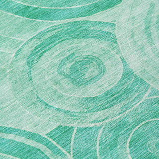 Piper Looms Chantille Geometric ACN1750 Teal Machine Washable Area Rug Swatch Image