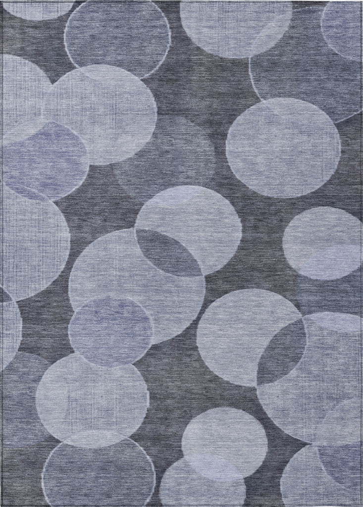 Piper Looms Chantille Geometric ACN1751 Denim Machine Washable Area Rug main image