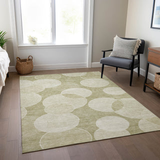 Piper Looms Chantille Geometric ACN1751 Tan Machine Washable Area Rug Lifestyle Image Feature