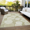 Piper Looms Chantille Geometric ACN1751 Tan Machine Washable Area Rug Outdoor Lifestyle Image Feature