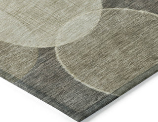 Piper Looms Chantille Geometric ACN1751 Taupe Machine Washable Area Rug Corner Image