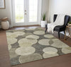 Piper Looms Chantille Geometric ACN1751 Taupe Machine Washable Area Rug Lifestyle Image Feature