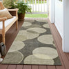 Piper Looms Chantille Geometric ACN1751 Taupe Machine Washable Area Rug Runner Outdoor Lifestyle Image Feature