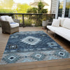 Piper Looms Chantille Tribal ACN1754 Blue Machine Washable Area Rug Outdoor Lifestyle Image Feature