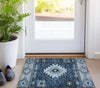 Piper Looms Chantille Tribal ACN1754 Blue Machine Washable Area Rug Scatter Lifestyle Image Feature
