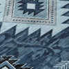 Piper Looms Chantille Tribal ACN1754 Blue Machine Washable Area Rug Swatch Image