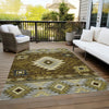 Piper Looms Chantille Tribal ACN1754 Brown Machine Washable Area Rug Outdoor Lifestyle Image Feature