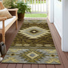 Piper Looms Chantille Tribal ACN1754 Brown Machine Washable Area Rug Runner Outdoor Lifestyle Image Feature