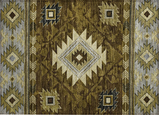 Piper Looms Chantille Tribal ACN1754 Brown Machine Washable Area Rug Scatter Main Image