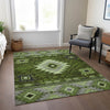 Piper Looms Chantille Tribal ACN1754 Olive Machine Washable Area Rug Lifestyle Image Feature