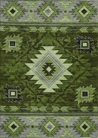 Piper Looms Chantille Tribal ACN1754 Olive Machine Washable Area Rug main image