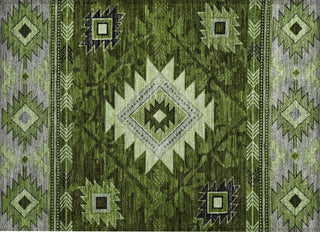 Piper Looms Chantille Tribal ACN1754 Olive Machine Washable Area Rug Scatter Main Image