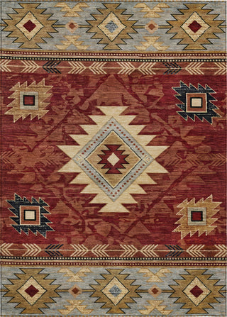 Piper Looms Chantille Tribal ACN1754 Paprika Machine Washable Area Rug main image