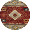 Piper Looms Chantille Tribal ACN1754 Paprika Machine Washable Area Rug Round Main Image