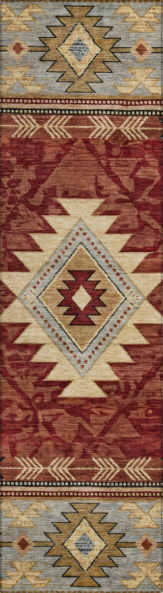 Piper Looms Chantille Tribal ACN1754 Paprika Machine Washable Area Rug Runner Main Image