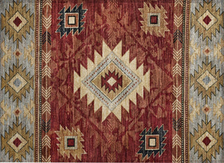 Piper Looms Chantille Tribal ACN1754 Paprika Machine Washable Area Rug Scatter Main Image