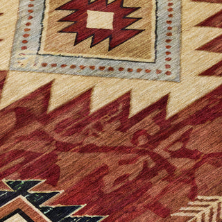 Piper Looms Chantille Tribal ACN1754 Paprika Machine Washable Area Rug Swatch Image