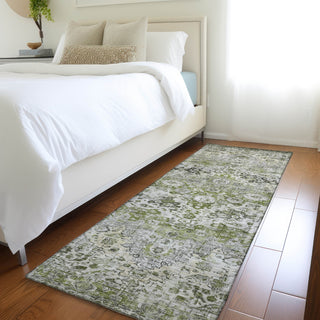 Piper Looms Chantille Border ACN1755 Aloe Machine Washable Area Rug Runner Lifestyle Image Feature