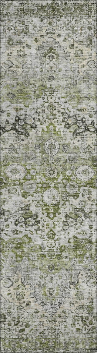 Piper Looms Chantille Border ACN1755 Aloe Machine Washable Area Rug Runner Main Image
