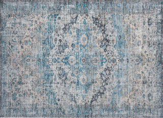 Piper Looms Chantille Border ACN1755 Blue Machine Washable Area Rug Scatter Main Image